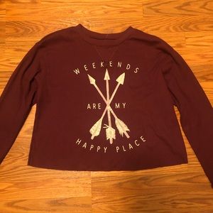 Maroon Cold Crush Long Sleeve T-Shirt